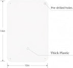 2-Pack White Blank Sign, 14"x 10" Plastic