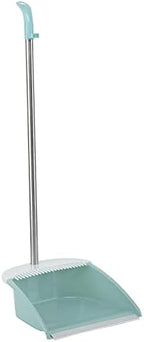 Broom and Dustpan Set for Home,Long Handle Broom with Upright Standing Dustpan,Broom and Dustpan Combo for Office Home Kitchen Lobby Floor Cleaning