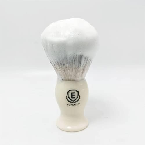 Premium Mens Shaving Brushes by Echolly-NO Shedding Bristle Shaving Brush for Men-Smooth Acrylic Handle Legacy Shave Brush-Rich and Fast Lather Shaving Cream Brush Dad Gifts for Fathers Day