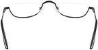 REAVEE 2 Pack Retro Designer Half Moon Reading Glasses for Women Men Spring Hinge Half Frame Readers Stylish Slim Eyeglasses with Pouch, Gold and Gun Grey 1.5