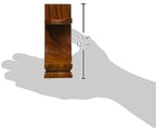 Mission Style Wood Shave Stand for Razor and Brush - Walnut Finish - for Standard Size Shave Brushes (Knots 22mm or Less)