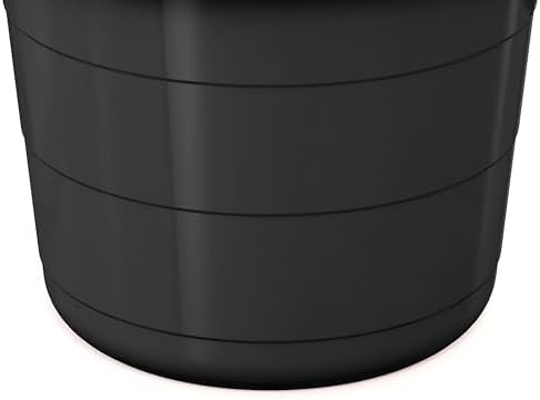 17 Gallon Plastic Tub with Rope Handles, Black