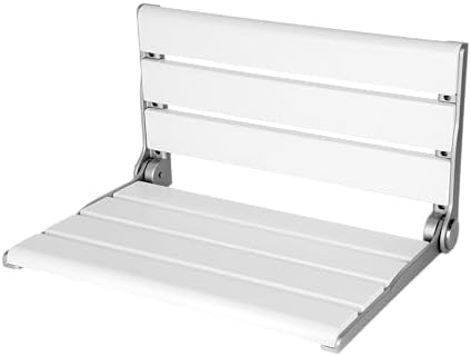 18" Wall Mounted Shower Seat, Shower Bench Wall Mount for Inside Shower, Fold Down Shower Seat, Shower Seats for Adults