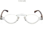 Retro Blue Light Reading Glasses for Men and Women Round Half Moon Frame Readers Lightweight Computer Reading Glasses