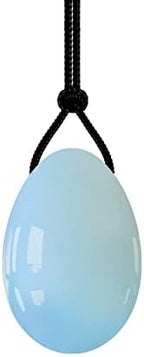 Yoni Eggs Rose Quartz Jade Egg Drilled Amethyst Balls for Women Kegel Exercise Natural Crystal Kegel Eggs,Opalite,L-4.5x3cm