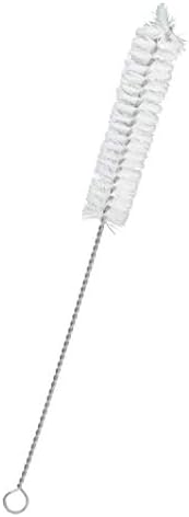 EISCO 12PK Bristle Cleaning Brushes with Fan-Shaped Ends, 9" - Twisted Stainless Steel Wire Handle - Ideal for 0.6" - 0.8" Diameter Tubes, Bottles, Flasks, Cylinders, Jars, Vases, Cups