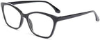 OPULIZE KAT Readers & Reading Sunglasses for Women Men, Cat-Eye Frame with Spring Hinges and Tinted UV400 Protection Lens, Black Brown Grey Brown +2.00 (Pack of 4)