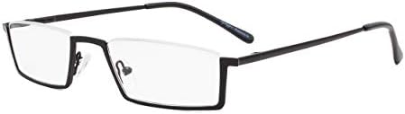CessBlu Reading Glasses 3 Pairs Half-Rim Spring Hinge Reader Eyeglasses for Men Women Reading