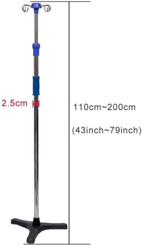 IV Pole Stand IV Drip Stand Portable IV Pole Stainless Steel Adjustable Height Infusion Stand for Hospitals and Clinics (Color : C)