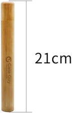 Gaia Guy Bamboo Toothbrush Travel Case 2 Pack - Portable Bamboo Toothbrush Holder Great For Plastic-Free Travel, Camping and Zero Waste Living