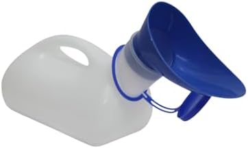 Aidapt Unisex Portable Urinal for Male/Female (Pack of 2 Count) 1L Capacity Spill Resistant Thick Plastic Pee Bottles with Easy-Grip Handle