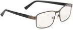 Foster Grant Ti-tech premium reading glasses hyperflex hinge TI104 gunmetal +1.00