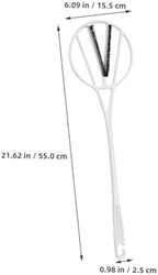 Quilt Dust Removal Tool Long Handle Traditional Quilt Duster for Mattress Dust and Rug Cleaning Household Dusting Tool with White Handle for Home Use