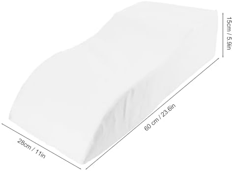 AUNMAS Leg Elevated Pillow, S Shape Leg Pillow Foam Leg Support Pillow Portable Wedge Pillow for Rolling Over Discomfort Relief (White)