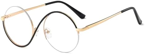 Round Reading Glasses for Women Men with Spring Hinge Multicolor Metal Frame Blue Light Blocking Womens Readers