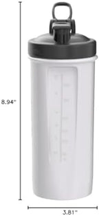 BlenderBottle Classic V2 Shaker Bottle Perfect for Protein Shakes and Pre Workout, 28-Ounce, Clear/Black
