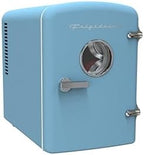 Frigidaire Retro 9-Can Mini Personal Fridge Portable Cooler for Car, Office, Bedroom, Dorm Room, or Cabin, 11.8" D x 7.1" W x 10.1" H, BLUE