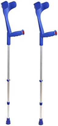PEPE Mobility Forearm Crutches for Adults (x2 Units) Open Cuff, Adjustable Height, Aluminium, Lightweight Elbow Crutches, Made in Europe