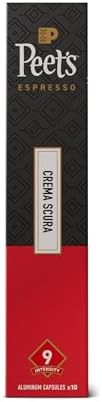 Peet's Coffee, Medium Roast Espresso Capsules, Compatible with Nespresso Original Machine, 100% Arabica Coffee - Crema Scura Intensity 9, 50 Count (5 Boxes of 10 Espresso Capsules)