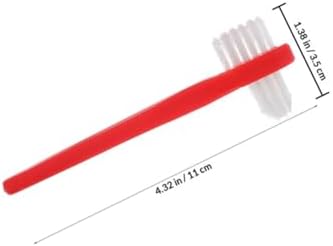DOITOOL 8pcs Double Heads Denture Toothbrush Soft Bristles False Teeth Cleaning Brush for Retainers Travel Oral Care