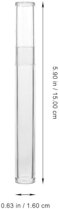FRCOLOR Plastic Tweezers Storage Box with Lid Clear Cylindrical Organizer for Eyelash Tools Makeup Brushes 5.9 Inch Thin Dustproof Case