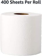 AmazonCommercial 2-Ply Ultra Plus Toilet Paper, Bath Tissue, Soft and Strong, Septic Safe, Unscented, 400 Sheets per Roll, 80 Individually Wrapped Rolls for Business Use