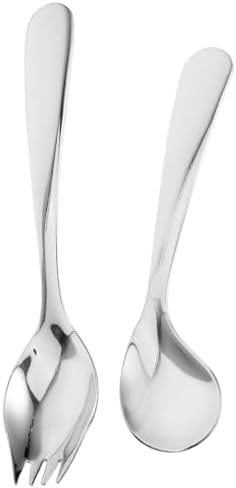 Adaptive Utensils Set Curved Utensil Angled Spoon and Fork Self Eating Feeding Assists Tableware Disabled Auxiliary Fork Training Aids for Elderly Patients