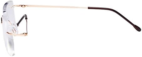 CessBlu Rimless Reading Glasses Lightweight Readers for Men