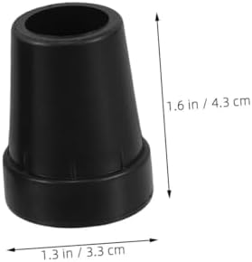 NOLITOY 4pcs Replacement Tips for Crutches Nonskid Foot Pads for Walking Stick Hiking Pole Trekking Pole Stable Fit and Resilient Material
