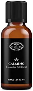 Mystix London | Calming Pure & Natural Essential Oil Blend 50ml - for Diffusers, Aromatherapy & Massage Blends | Perfect as a Gift | Vegan, GMO Free