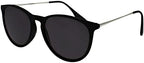 OPULIZE JET Reading Sunglasses for Women Men,Tinted Lens with UV400 Protection,Scratch Resistant Round frame with Spring Hinges,Black Front Silver Arms +2.5 (Pack of 1)