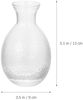 COHEALI Japanese Sake Decanter and Ice Bucket Set Glass Sake Pot with Warm and Cold Use 1pcs Japanese Style Suitable for Summer and Winter Serving Random Color
