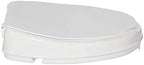Homecraft Savanah Raised Toilet Seat with Lid, 2" Elevated Seat for Seniors, Universal Fit for Most Standard Toilets, Portable & Tool-Free, Seat Riser, Ergonomic Design, White