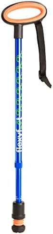Flexyfoot Shock Absorbing Oval Handle Telescopic Walking Stick - Improves Safety, Improves Grip, Reduces Shocks & Jarring