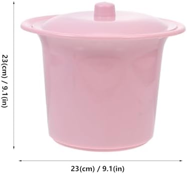 CLISPEED Plastic Bedpan with Lid and Elderly, Home Urinal Container, Portable Spittoon Bucket for Medical and Daily Use Random Color