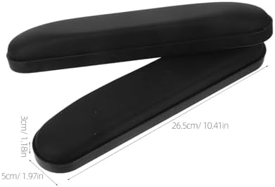 Wheelchair Armrest Pads Replacement 2pcs Black 65.5cm Length 14cm Hole Spacing Wide Cushioned Arm Pads for Electric and Manual Wheelchairs Home Care Use