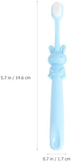 3pcs Toothbrushes Manual Toothbrush Soft Bristles Oral Care Tool for 2-8 Years Boys with Cartoon Rabbit Design