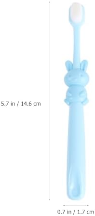 Beavorty 3pcs Toothbrush Set Soft Bristles Manual Toothbrushes for Ages 2-8 with Cartoon Rabbit Design, Gentle Cleaning for Dental Care