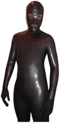 Sexy Latex Gummi Men Full Cover Suit Catsuit Rubber Bodysuit With Special Back Zip Jumpsuit Clothing