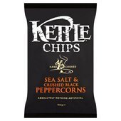 Kettle Chips Sea Salt With Crushed Black Peppercorns 150G