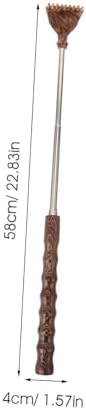 Retractable Wooden Back Scratcher Purple Sandalwood 20 Extendable Body Massager Tool for Adults Portable Itching Relief Device for Seniors and Travel