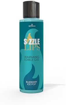 Sensuva Sizzle Lips Edible Warming Gel (Blueberry Ice Pop, 4.2 fl.oz)