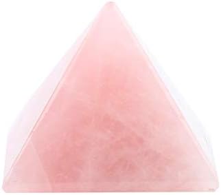 1.5" Natural Rose Quartz Pyramid Chakra Healing Crystal Reiki Stone Gemstone Radiation Deflection Home Decor Gift Decoration Crafts