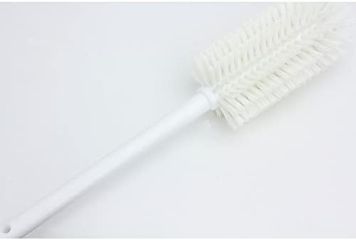 SPARTA Large Water Bottle Brush Ideal for Wide-Mouth Jars, Bottles and Tumblers, Dishwashing Tool with Handle for Home and Commercial Kitchens, Plastic, 16 Inches, White