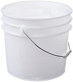 Hudson Exchange Premium 3.5 Gallon Bucket (Natural, 3 Pack) with Gamma Seal Lid, HDPE