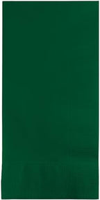 Creative Converting Touch of Color 2-Ply 50 Count Paper Dinner Napkins, Hunter Green - 673124B