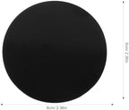 VOSAREA Obsidian Scrying Mirror Natural Black Obsidian Stone Circle Disc Round Plate Feng Shui Mirror with Stand for Divination Meditation Healing Feng Shui (6CM)