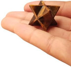 Tigers Eye Single Merkaba Star Crystal Healing Reiki Feng Shui Men Women Gift Meditation Gemstone Protective