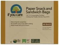 IF YOU CARE 100% Unbleached Paper Sandwich AND Snack Bags, 48 Count (Pack of 6)
