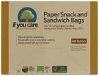IF YOU CARE 100% Unbleached Paper Sandwich AND Snack Bags, 48 Count (Pack of 6)